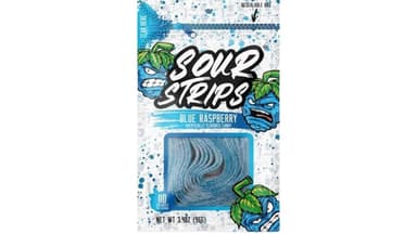 Sour Strips Blue Raspberry Candy