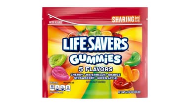 Life Savers 5 Flavor Gummy Candy Bag Sharing Size