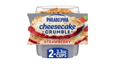 Philadelphia Strawberry Cheesecake Desserts with Graham Crumble