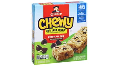 Quaker Chewy Granola Bars 25% Less Sugar Chocolate Chip Granola Bars