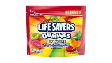 Life Savers 5 Flavor Gummy Candy Bag Sharing Size
