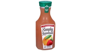 Simply All Natural Lemonade with Strawberry Juice Drink