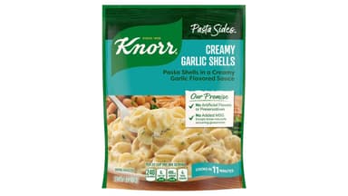 Knorr No Added Sugar Pasta Sides Creamy Garlic Shells