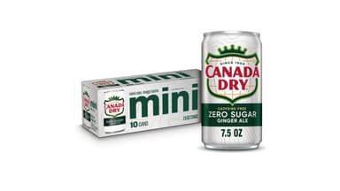 Canada Dry Zero Sugar Caffeine Free Ginger Ale Soda Mini