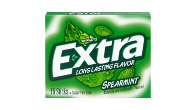 Extra Spearmint Sugar Free Chewing Gum Single