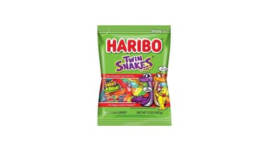 Haribo Twin Snakes Gummy Candy Share Size