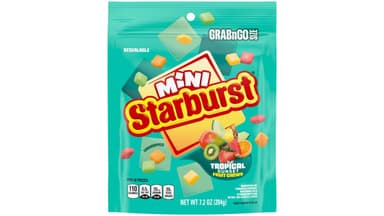 Starburst Minis Tropical Sunset Unwrapped Fruit Chews Grab'N'Go