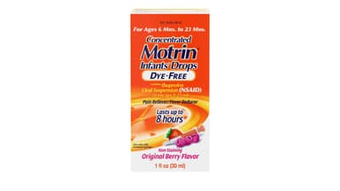 Motrin Infants' Ibuprofen Pain Reliever Fever Reducer 50 mg Original Berry Flavor Drops