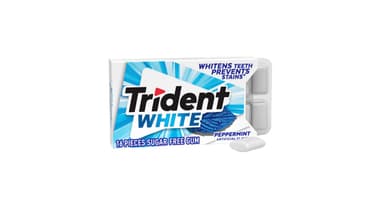 Trident White Sugar Free Peppermint Chewing Gum