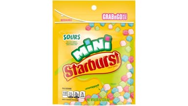 Starburst Minis Sours Fruit Chews Candy Resealable