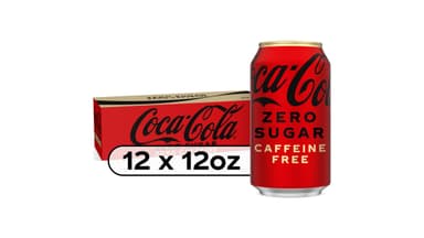 Coke Zero Sugar Caffeine-Free Soda Cans Fridge