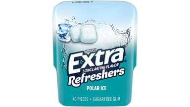 Extra Sugar Free Refreshers Long Lasting Polar Ice Chewing Gum