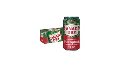 Canada Dry Caffeine Free Fruit Splash Cherry Ginger Ale Soda