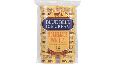 Blue Bell Vanilla Ice Cream Cups