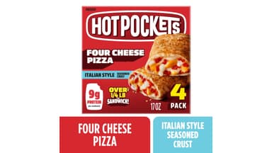 Hot Pockets Four Cheese Italian-Style Seasoned Crust Frozen Pizza Snacks