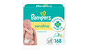 Pampers Fragrance Free Sensitive Hypoallergenic Baby Wipes Flip-Top