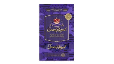 Crown Royal Fine De Luxe 80 Proof Blended Canadian Whisky Bottle with Camo