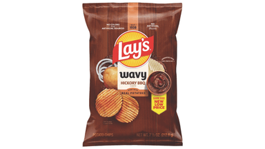 Lay's Wavy Hickory BBQ Flavored Potato Chips