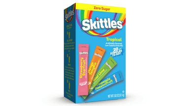 Skittles Zero Sugar Tropical Drink Mix Sticks Variety
