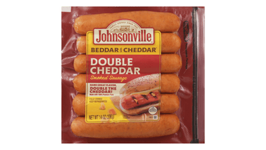 Johnsonville Contains Premium Cuts of Pork USDA Inspected Beddar Cheddar Double Cheddar Smoked Sausage